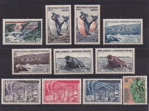 TAAF SERIE COMPLETE DE 11 TIMBRES NEUF* N° 1 à 11 Cote: 116,50€ - Foto 1 di 1