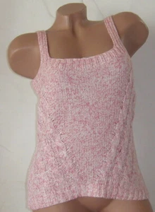 Top de punto camiseta de tirantes escote en U top algodón melado tirante camisa S M L XL NUEVO - Imagen 1 de 16