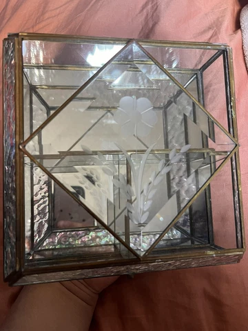 Vintage Brass Mirror Display Cover