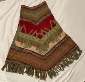 Tasha Polizzi Multicolor Fringed 100% Cotton Stretch Long Skirt Size Small - Picture 1 of 6