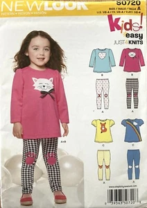 New Look S0720 Toddler Tops Leggings Knits Pattern Size 1/2-4 Uncut - Picture 1 of 2
