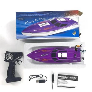 Barco de radiocontrol RTR barco de carreras eléctrico bote de alta velocidad piscina lago juguete para niños adultos - Imagen 1 de 5