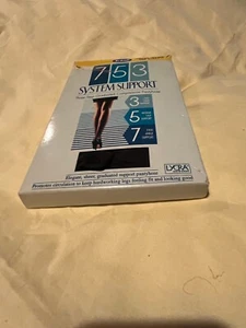 Scholl 753 Anti Fatigue Compression Tights Pair Size Medium Charcoal NEW - Picture 1 of 10