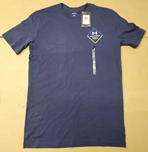 T-shirt piccola da uomo blu Under Armour nuova con etichette manica corta da montagna - Foto 1 di 22