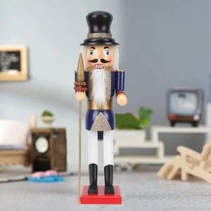 Wooden Nutcracker Figurine Wood Nutcracker House Desktop Decor Wedding Gift - Picture 1 of 12
