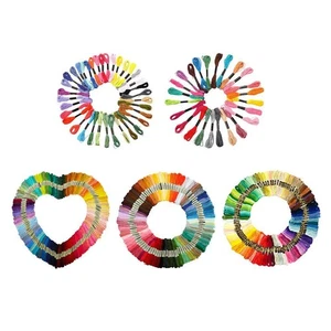 Multi color cross stitch string cotton sewing strands embroidery thread floss - Picture 1 of 14