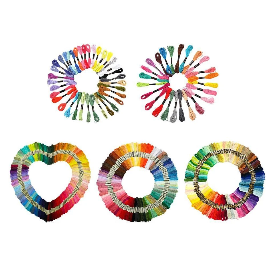 Multi color cross stitch string cotton sewing strands embroidery thread floss - Image 1 of 1