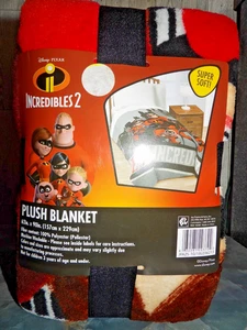 Decke Incredibles 2 Disney Fleece Überwurf Pixar weich Familie Plüsch 62” x 90” - Bild 1 von 5
