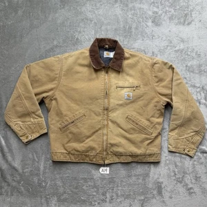 Giacca Carhartt Detroit uomo taglia 48 marrone beige coperta foderata invecchiata J01 BRN - Foto 1 di 16