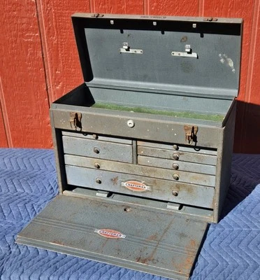 Vintage Craftsman 7 Drawer Machinist Toolbox Tool Box Chest 1950s Heritage Oval - Image 1 of 4