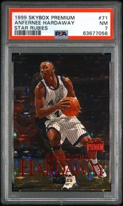 1999 SKYBOX PREMIUM #71 ANFERNEE HARDAWAY STAR RUBIES /45 Psa 7 one higher only - Picture 1 of 2