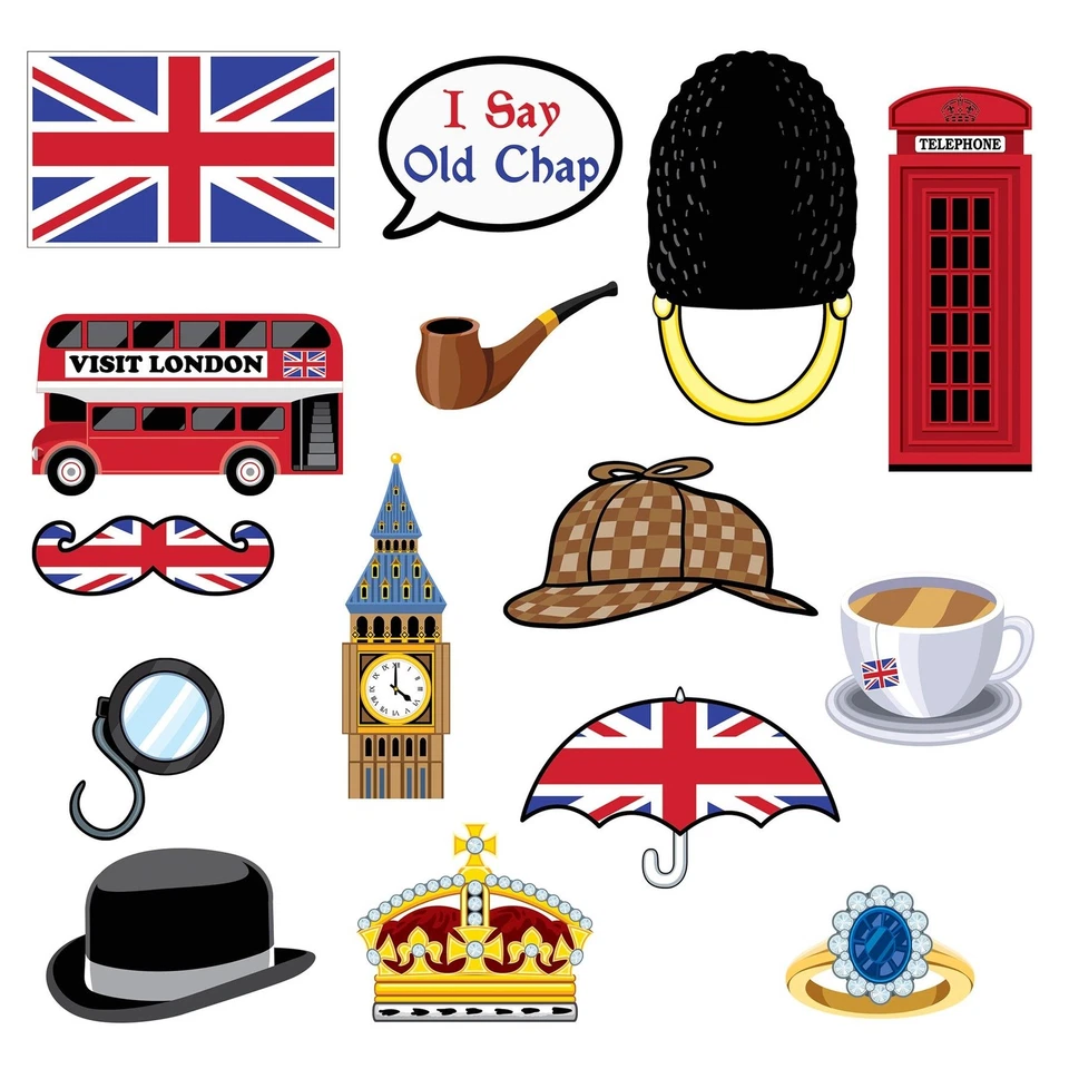 Beistle British Photo Fun Signs | Party Supply | Decoration - Image 1 of 1