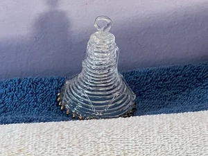 Christmas ornament spun glass bell with clapper AA6 - Picture 1 of 4