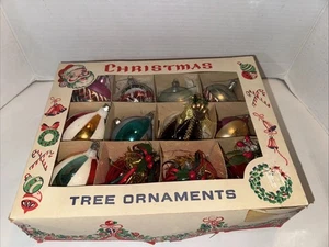 Lot Vintage Glass Poland Christmas Ornaments 12 Different Pieces - Picture 1 of 6