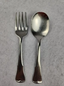Oneida Community Baby Löffel & Gabel Set Edelstahl Säugling Kleinkind Kind Größe 4,25" - Bild 1 von 6