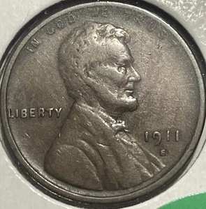 1911-S Lincoln Wheat Cent - Key Date - VF Details. (lot 67) - Picture 1 of 2