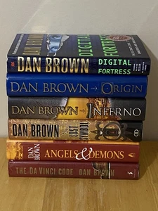 Dan Brown 6 HCDJ Book Lot. Da Vinci Code, Angels & Demons, Origin, Inferno… - Picture 1 of 15