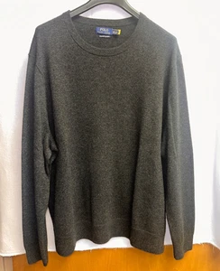 Maglione uomo POLO Ralph Lauren lavabile grigio cashmere manica lunga taglia 4XB - Foto 1 di 4