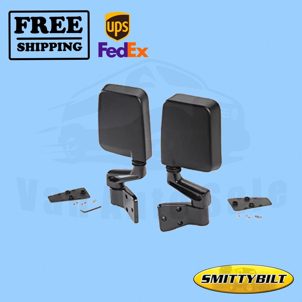 Espejo retrovisor con soportes y herrajes Smittybilt para Jeep Wrangler 1987-2006 Foto 1 de 3