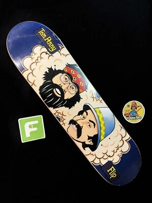 RARE VINTAGE Tom Penny Cheech & Chong FLIP Skateboard Deck Best Friends - Image 1 of 4