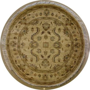 Rugstc 4x4 Senneh Chobi Ziegler White Area Rug,Natural dye, Hand-Knotted,Wool - Picture 1 of 5