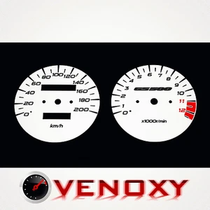 Suzuki GS 500 2005-2008 KM/H Aftermarket Instrument Cluster White Gauge Faces - Bild 1 von 1