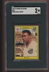 Panini Calciatori Pelé Storia Delle Coppe 1968 SGC 2 GD - Imagen 1 de 2