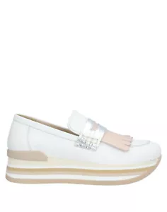 Scarpe sneaker mocassino JANET SPORT NUOVE in pelle bianco nudo taglia 39 9 nuove con scatola $370 - Foto 1 di 12