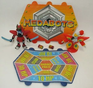 Medabots Robattle Arena SAMURAI & PHOENIX Mini Figures Vtg Hasbro Medabot Team - Picture 1 of 7