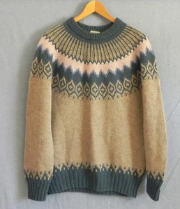 Suéter Tejido a Mano Inca P'ltana 100% Alpaca Multicolor Cuello Redondo Hecho en Perú Talla L - Imagen 1 de 7