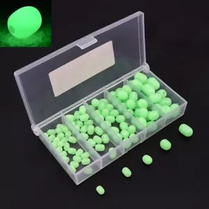 100 pezzi perline da pesca luminose palline rotonde luminose brillanti al buio esca da pesca - Foto 1 di 11