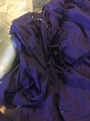 New Deep Dark Purple Cotton No Stretch Fabric Material Sewing Craft Thread Sew - Image 1 of 3