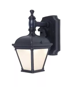 Home Decorators Collection 2422-PIR 1-Light Black LED Motion Wall Lantern Sconce - Picture 1 of 9