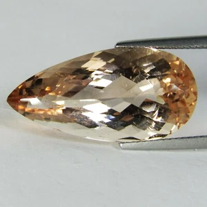 19.58Cts Beautiful Natural Peach Color Morganite Pear Shape Loose Gemstone VDO - Picture 1 of 5