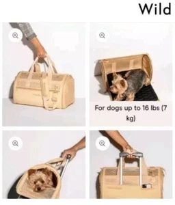 WILD ONE PET TRAVEL CARRIER SMALL DOG CAT NEW WITH TAGS BIEGE CHECK OUR STUFF!!! - Picture 1 of 14