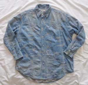FACETASM Chemical Breach Overdye Wash Oversized Herren Western Hemden HERGESTELLT IN JAPAN - Bild 1 von 24