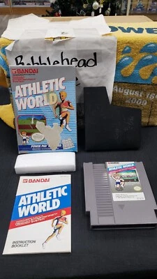 CIB ATHLETIC WORLD NINTENDO NES VIDEO GAME COMPLETE IN BOX W/ PROTECTOR CASE - Image 1 of 4