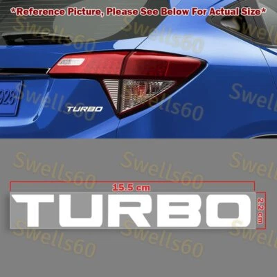 Juego de 2 pegatinas de vinilo calcomanías turbo blancas para 16 2016 + Honda Civic Car (6"x0,8") Foto 1 de 4