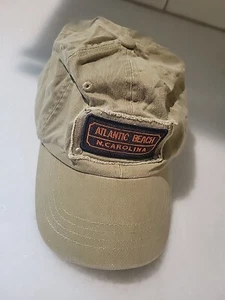 Atlantic Beach North Carolina Men Khaki Adjustable Cap Hat - Picture 1 of 5