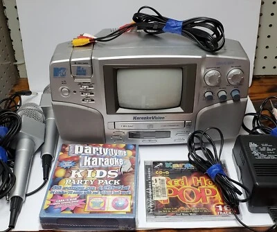 MTV Karaoke The Singing Machine Bundle - 2 Microphones, 3 CDs, all cables - Image 1 of 4