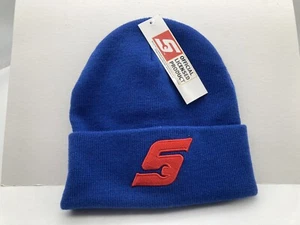 NEU Snap-On Tools blau Beanie Haube Mütze Strickmütze gesticktes Logo Promo - Bild 1 von 2