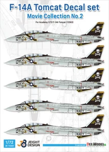 DEF. MODEL/JEIGHT JD72001, F-14A Tomcat Decal set - Movie Collection No.2, 1/72 - Picture 1 of 4