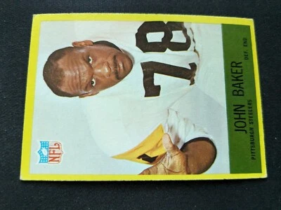 1967 Philadelphia Football Card # 147 John Baker - Pittsburgh Steelers (VG/EX) - Image 1 of 3