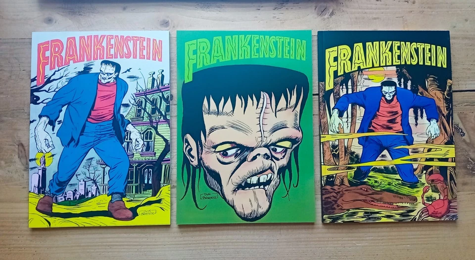 Frankenstein Graphic Novels- Set of 3 Books-Dick Briefer-Fully restored
