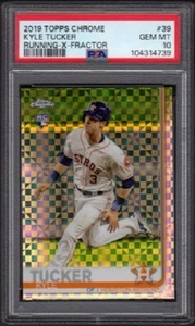 Kyle Tucker Topps 2019 cromo béisbol RC #39 running clasificación X-Fractor PSA 10 - Imagen 1 de 2