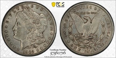 1902-S $1 Silver Morgan Dollar PCGS AU 50 #0716 - Image 1 of 4