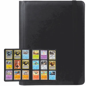 cardcosmos - 9 Pocket Strap Premium Leather Binder - Negro - Imagen 1 de 10