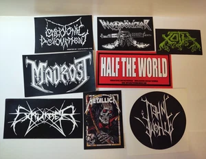 8 Heavy Metal Band Sticker Set Madrost Half The World Metallica Weaponizer - Picture 1 of 10
