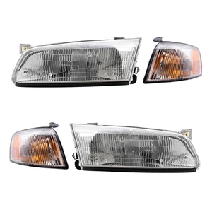 4 Piece Set of Headlights and Park Signal Lights for 1997-1999 Camry - Picture 1 of 9