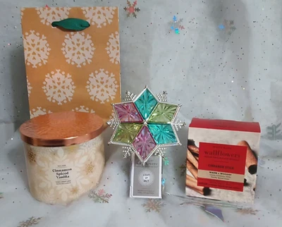 Plugin Bath & Bdy Works Christmas Snowflake Wallflower 2025, 2 paquetes de recarga y 3 mechas C Foto 1 de 4